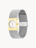 Silver CK Pulse Two-Tone Steel Bracelet Watch  Women