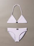 Purple Girls Triangle Bikini Set - CK Monogram  Girls
