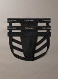 Μαύρο Σετ 3 Jock Straps - Icon Cotton Stretch  Άνδρας