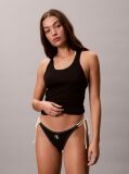 Black Tie Side Bikini Bottoms - CK Monogram  Women