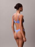Blue Low Rise Thong - Icon Logo Lace  Women
