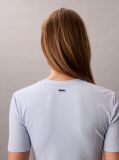 Μπλε T-Shirt Με Ριπ Ύφασμα Και Slim Γραμμή  Γυναίκα