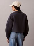 Blue Scuba Cropped Bomber Jacket  Women
