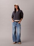 Blue Scuba Cropped Bomber Jacket  Women