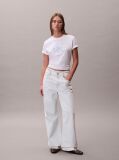 White Monogram Appliqué T-shirt  Women