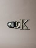 Silver Bold Monogram Key Fob  Men