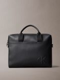 Black Embossed Monogram Commuter Bag  Men