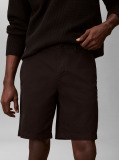 Black 9" Straight Chino Shorts  Men