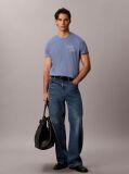 Blue Embroidered Logo T-shirt  Men