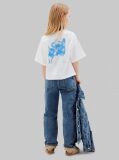 White Logo Crew Neck T-Shirt  Girls