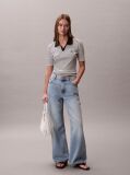 Μαύρο Ριγέ Ριπ Πόλο T-shirt Με Slim Γραμμή  Γυναίκα