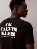Μαύρο T-Shirt Με Γραφικό Λογότυπο Και Στρογγυλή Λαιμόκοψη  Άνδρας