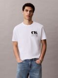 Λευκό T-Shirt Με Γραφικό Λογότυπο Και Στρογγυλή Λαιμόκοψη  Άνδρας