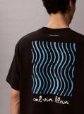Μαύρο T-Shirt Με Γραφικό Λογότυπο Και Στρογγυλή Λαιμόκοψη  Άνδρας