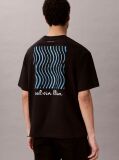 Μαύρο T-Shirt Με Γραφικό Λογότυπο Και Στρογγυλή Λαιμόκοψη  Άνδρας