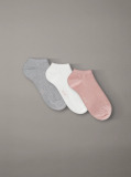 Pink 3 Pack Sneaker Socks  Women
