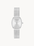 Silver Euphoria Stainless Steel Oval Watch  Women