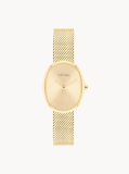 Gold Euphoria Gold Plated Steel Oval Watch  Women