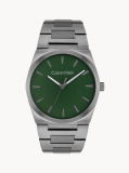 Green Grey Plated Steel Bracelet Watch  Men