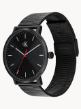 Black Black Plated Steel Bracelet Watch  Men