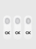 White 3 Pack Invisible Socks  Men