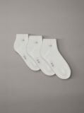 White 3 Pack Soft Cotton Stretch Ankle Socks  Men