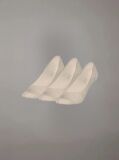 Beige 3 Pack Invisible Socks   Women
