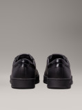 Black Leather Trainers  Men