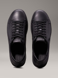 Black Leather Trainers  Men