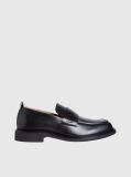 Black Leather Loafers  Men