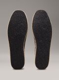Black Leather Espadrille Loafers  Women