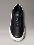 Black Leather Trainers  Women