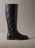 Black Leather Signature Knee-High Boots  Women