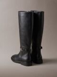 Black Leather Signature Knee-High Boots  Women