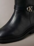 Black Leather Signature Knee-High Boots  Women