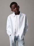 Black Relaxed Striped Oxford Shirt  Boys