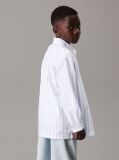 Black Relaxed Striped Oxford Shirt  Boys