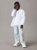 Black Relaxed Striped Oxford Shirt  Boys