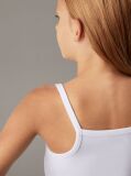 White Loose Punto Milano Slip Dress  Girls