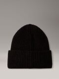 Black Unisex Ribbed Beanie  Kids Unisex