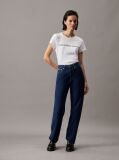 White Slim Organic Cotton Logo T-Shirt  Women