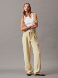 Green Soft Twill Tapered Trousers  Women