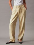 Green Soft Twill Tapered Trousers  Women