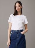 White Slim Monogram T-shirt  Women