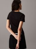 Black Slim Monogram T-shirt  Women