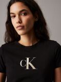 Black Slim Monogram T-shirt  Women