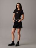 Black Slim Monogram T-shirt  Women