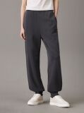 Black Washed Cotton Terry Joggers  Women