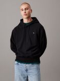 Black Cotton Terry Hoodie  Men
