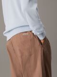 Brown Relaxed Cotton Poplin Trousers  Men